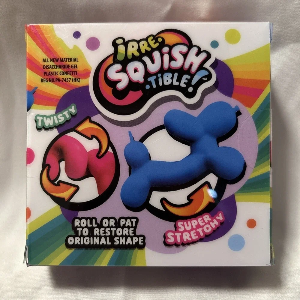 Squishy‎ Pink Glitter Stretchy B'loon Dog Stress Relief Toy